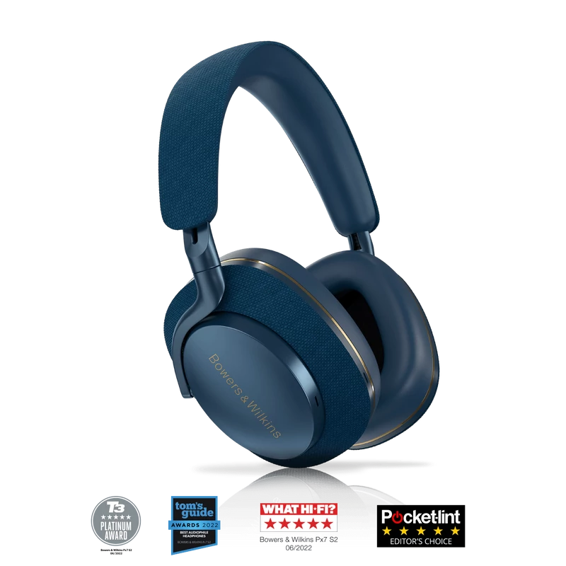 Bowers & Wilkins PX7 S2 Bluetooth fejhallgató, kék