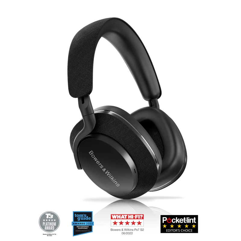 Bowers & Wilkins PX7 S2 Bluetooth fejhallgató, fekete