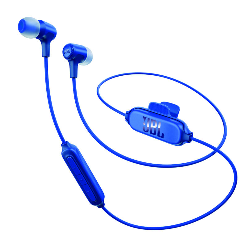JBL E25 BT Bluetooth fülhallgató, kék Bolti bemutató darab