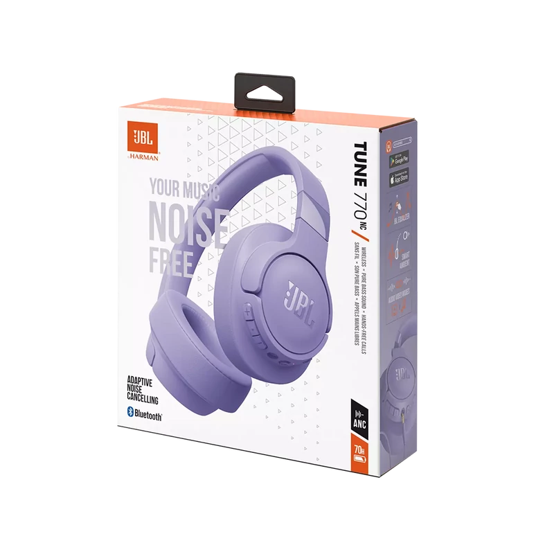 JBL Tune 770NC bluetooth-os, zajszűrős fejhallgató, lila