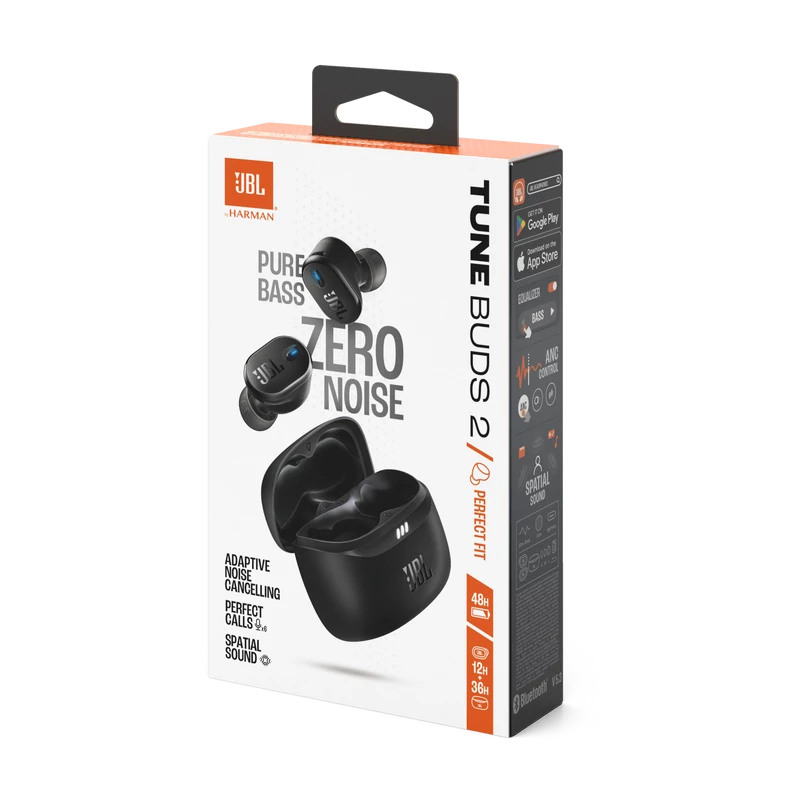 JBL Tune Buds 2 True Wireless fülhallgató, fekete