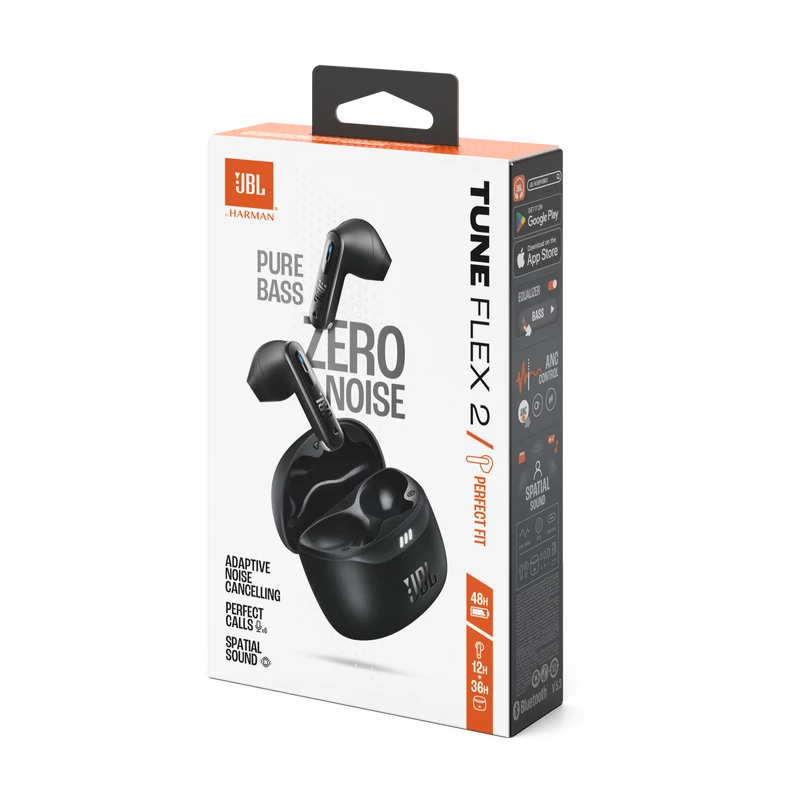 JBL TUNE FLEX 2 True Wireless fülhallgató, fekete