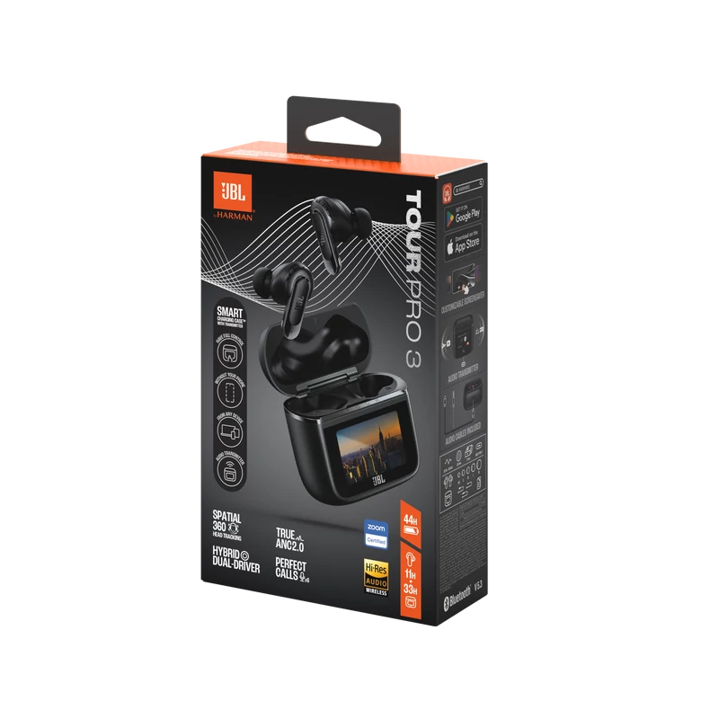 JBL Tour PRO 3 True Wireless fülhallgató, fekete