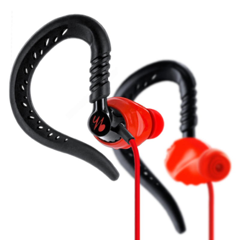Yurbuds Focus 300 sport fülhallgató, piros/fekete