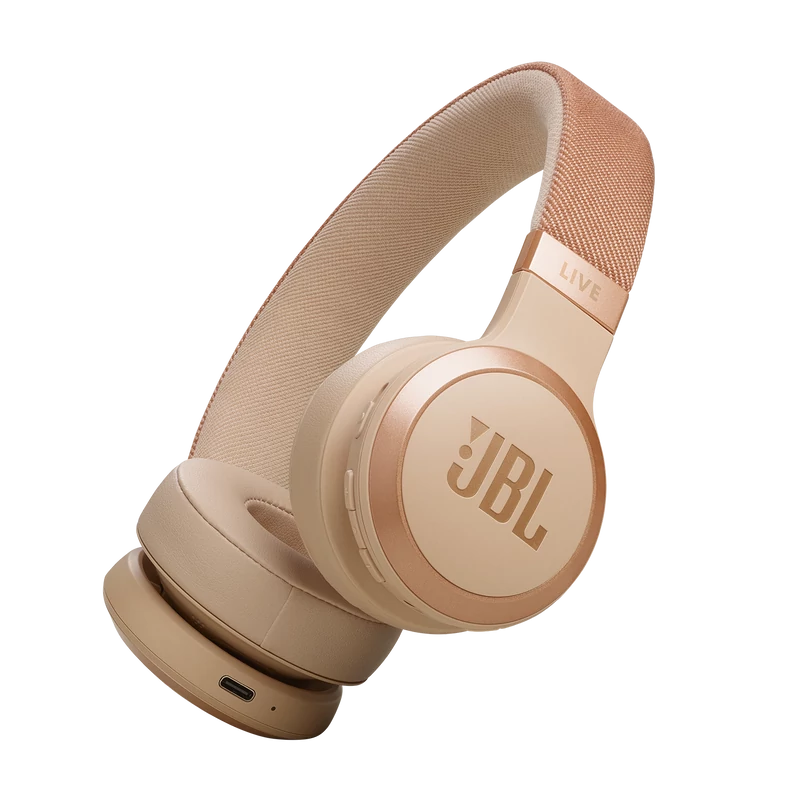 JBL Live 670NC Bluetooth fejhallgató, homok