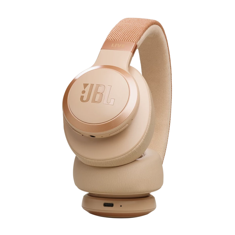 JBL Live 770NC Bluetooth fejhallgató, bézs